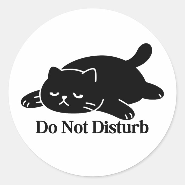 Adesivo Do Not Disturb Holiday Mood Cat Sticker (Frente)