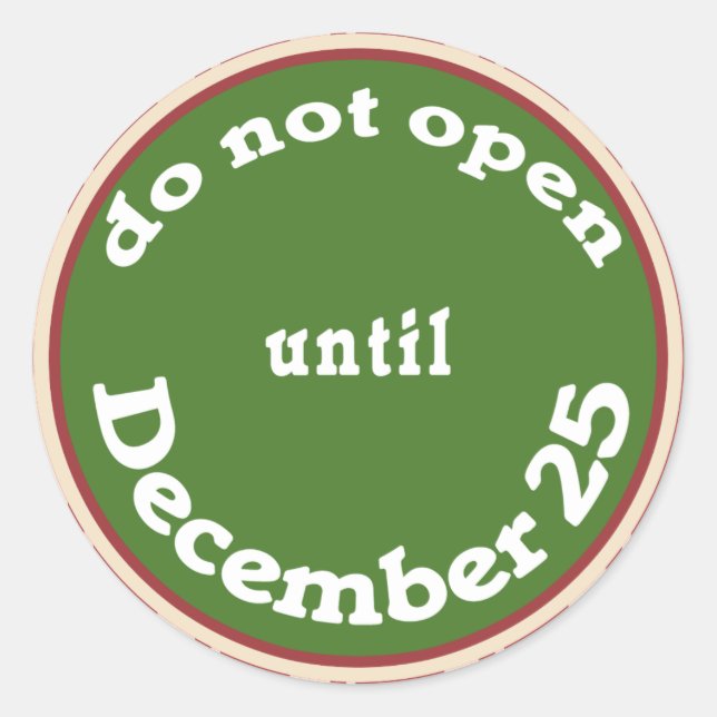 Adesivo Do Not Open Til Christmas Stickers (Frente)