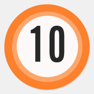 Adesivo do Número Laranja