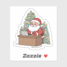 Adesivo do Papai Noel Engraçado – “Caixa de Entrad