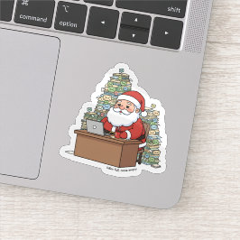 Adesivo do Papai Noel Engraçado – “Caixa de Entrad