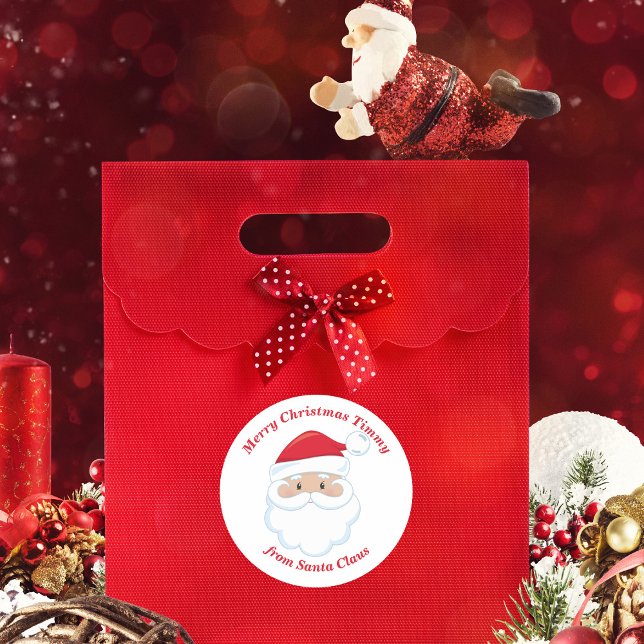 Adesivo Do Papai Noel Presente de Natal Personalizado para (Criador carregado)