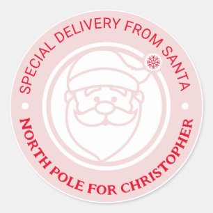 Adesivo Do Papai noel Stickers North Pole Feriado de Natal