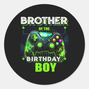 Adesivo Do Par De Jogo De Vídeo Da Família De Aniversários