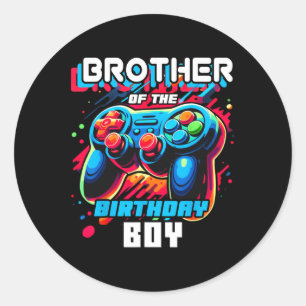 Adesivo Do Par De Jogo De Vídeo Da Família De Aniversários