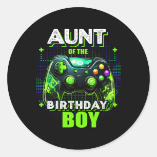 Adesivo Do Par De Jogo De Vídeo Da Família De Aniversários