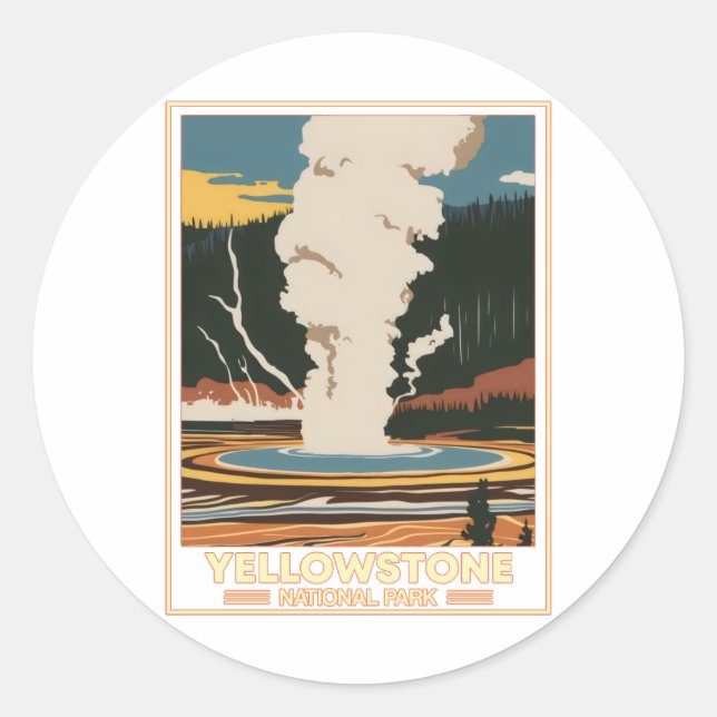 Adesivo do Parque Nacional de Yellowstone (Frente)