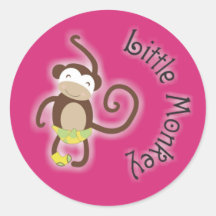 Adesivo do Pequeno Macaco Bebê 7,62 cm