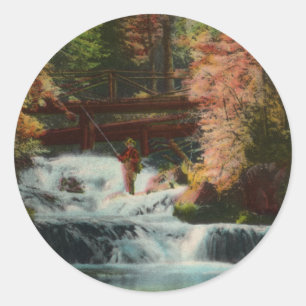 Adesivo do pescador de Colinas pretas