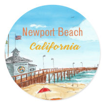 Adesivo do Pier de Newport Beach