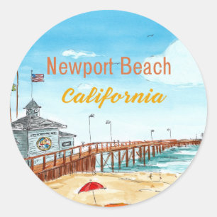 Adesivo do Pier de Newport Beach