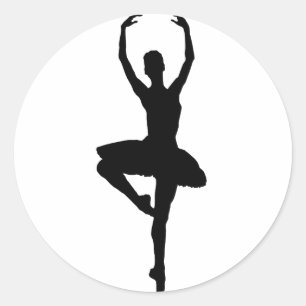 Adesivo ~~ do PIROUETTE da BAILARINA (silhueta da dança d