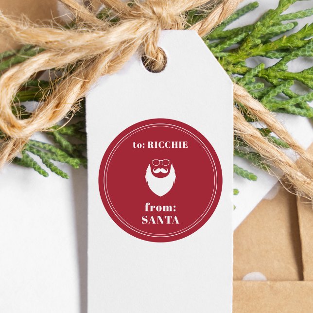 Adesivo do presente de Natal do Nome da Criança Personaliz (Criador carregado)