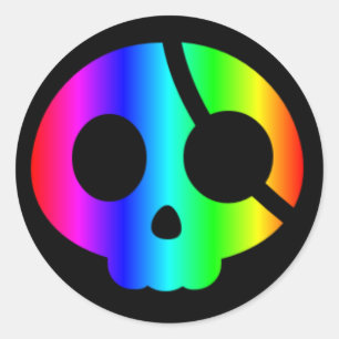 Adesivo do Rainbow Pirate Skull