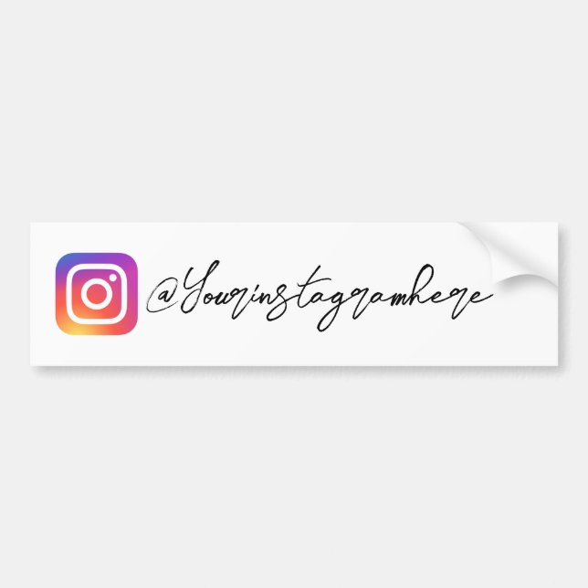 Adesivo do Script de Identificador do Instagram (Frente)