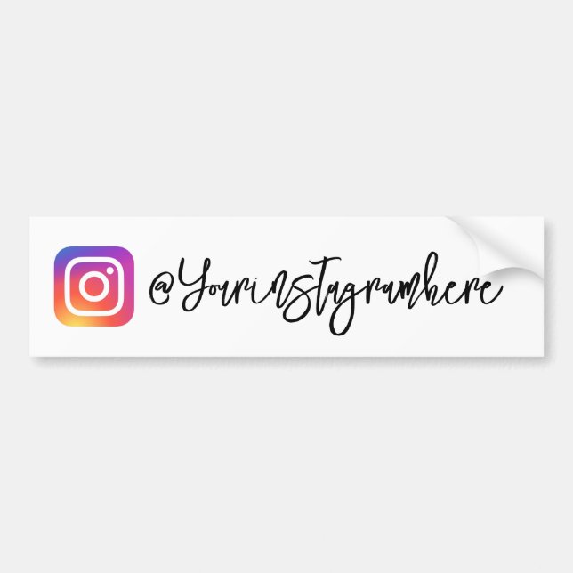 Adesivo do Script de Identificador do Instagram (Frente)