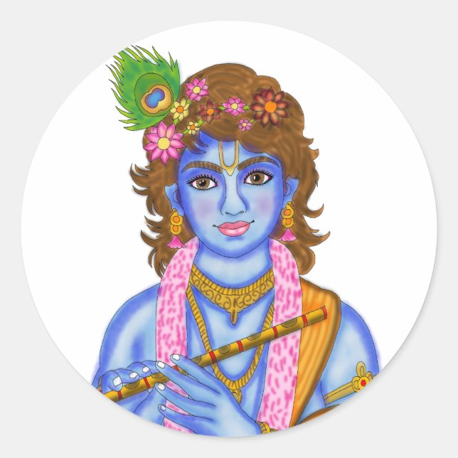 Adesivo do Senhor Krishna (Frente)