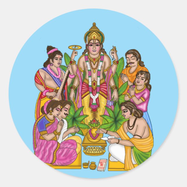 Adesivo do Senhor Vishnu Satyanarayan (Frente)