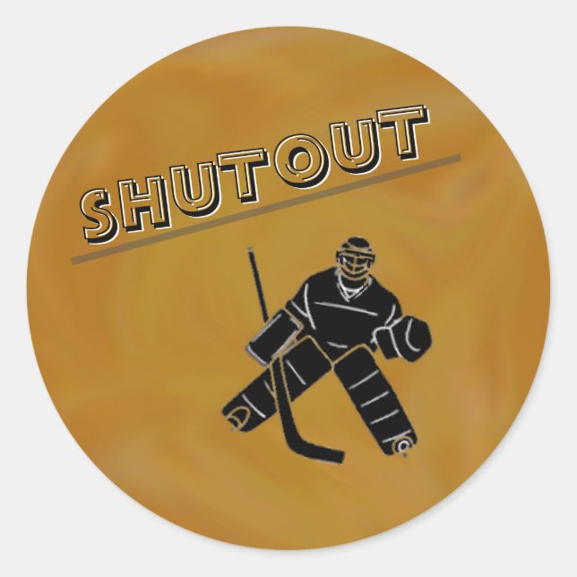 Adesivo do Shutout de Hockey Goalie (Frente)