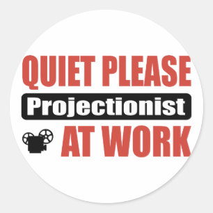 Adesivo Do silêncio projetista por favor no trabalho