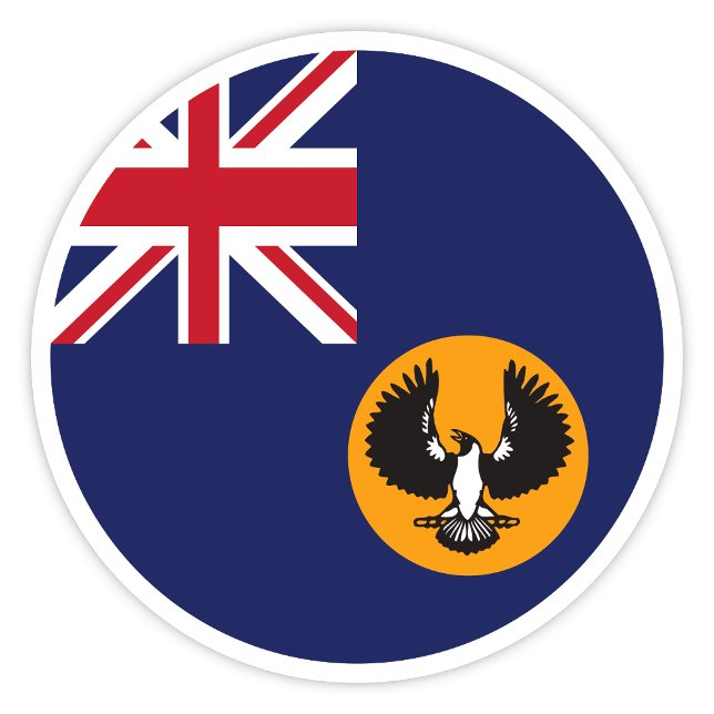 Adesivo do Sinalizador da Austrália Meridional (South Australia State Flag Sticker)
