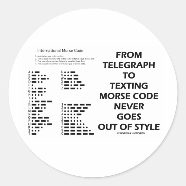 Adesivo Do Telégrafo Ao Estilo do Código Morse de Textura  (Frente)