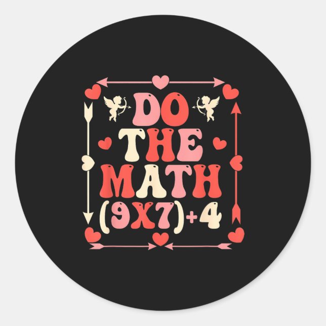 Adesivo Do The Math Equation Valentine's Day Math Teacher  (Frente)
