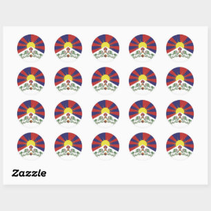 Adesivo do Tibete, Bandeira tibetana patriótica / 
