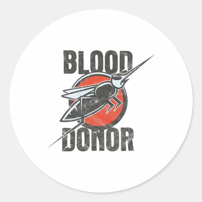 Adesivo Doador de sangue engraçado  (Frente)