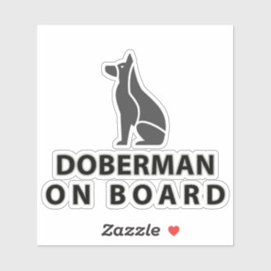 Adesivo Doberman a bordo