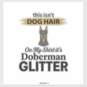Adesivo Doberman Brilho Amante de Cão Engraçado Design Vin
