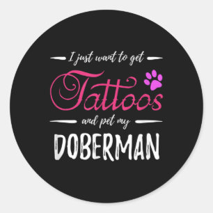 Adesivo Doberman Dog Lover Tattoo Engraçado Cachorro Mãe D