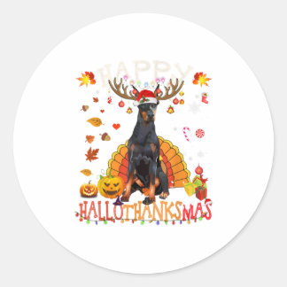 Adesivo Doberman Happy Hallothanksmas Halloween