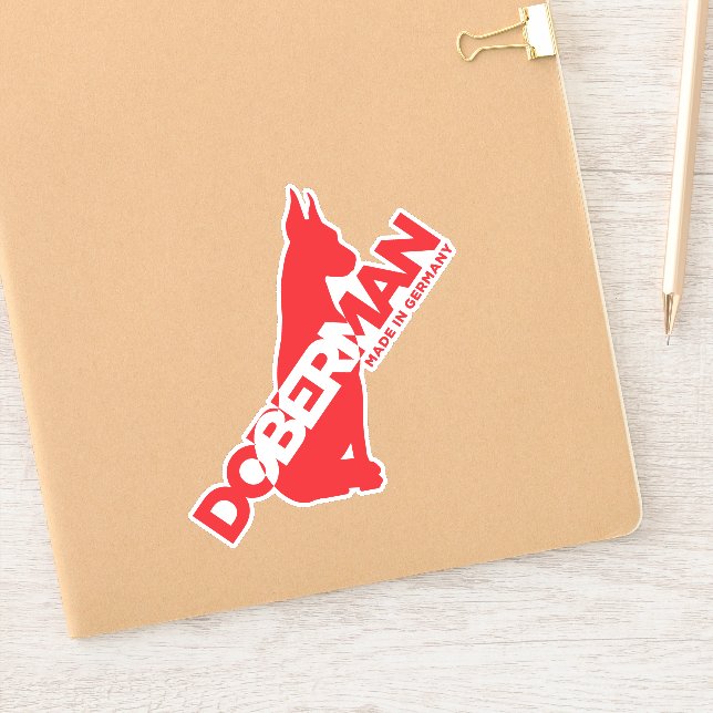 Adesivo Doberman Made in Germany (Notebook)