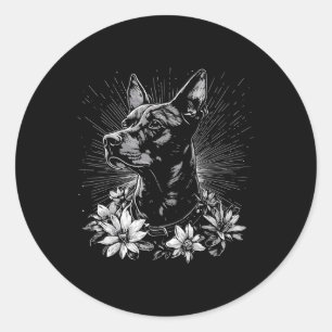Adesivo Doberman Pinscher Cachorro Lover Estilo Retro Tatu