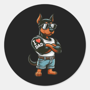 Adesivo Doberman Pinscher Eu Adoro Tatuagem De Cachorro En