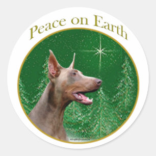 Adesivo Doberman Pinscher (isabella) Peace