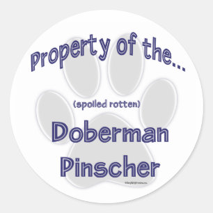 Adesivo Doberman Pinscher Property Sticker