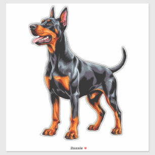Adesivo Doberman Pinscher Vibrante