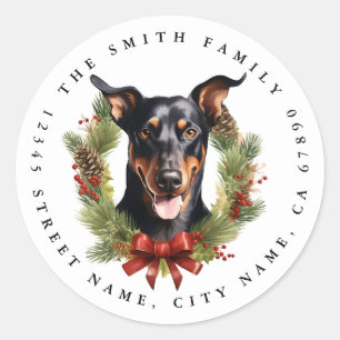Adesivo Doberman Round Stickers