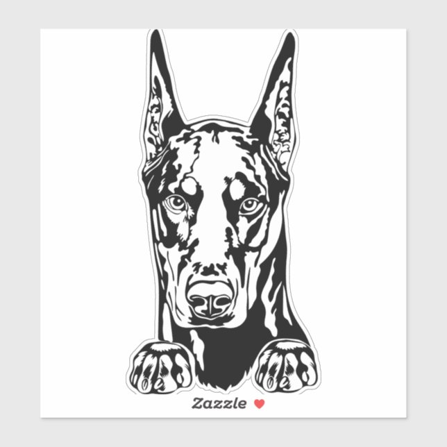Adesivo Doberman Vinyl Car Sticker (Folha)