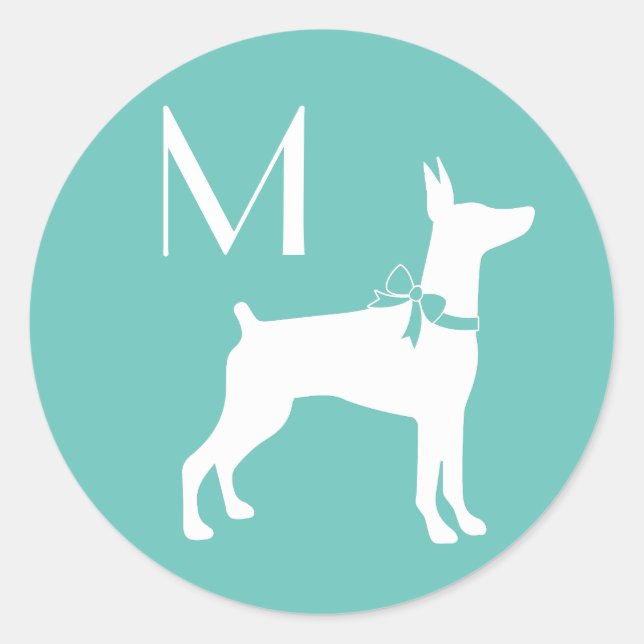 Adesivo Dobermann Pinscher Dog Puppy Dobie (Frente)