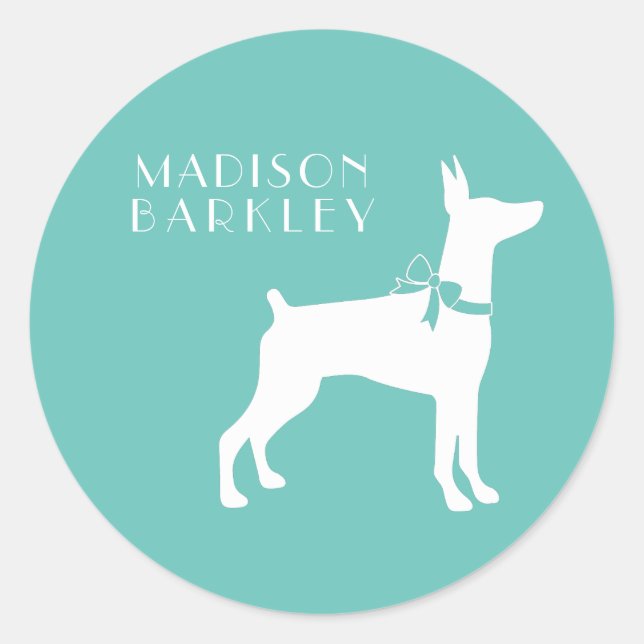 Adesivo Dobermann Pinscher Dog Puppy Dobie (Frente)