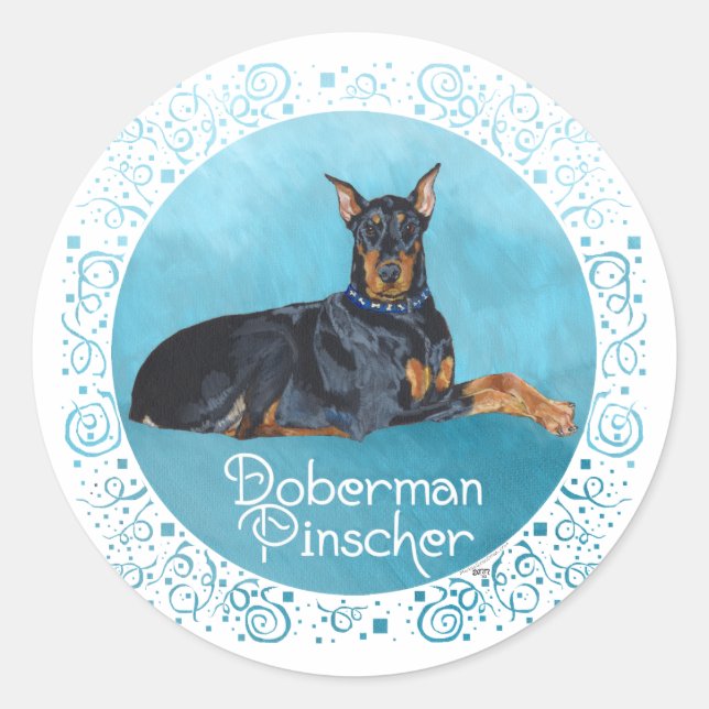 Adesivo Dobermann Preto (Frente)