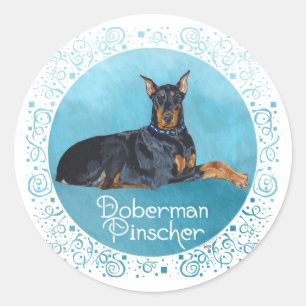 Adesivo Dobermann Preto