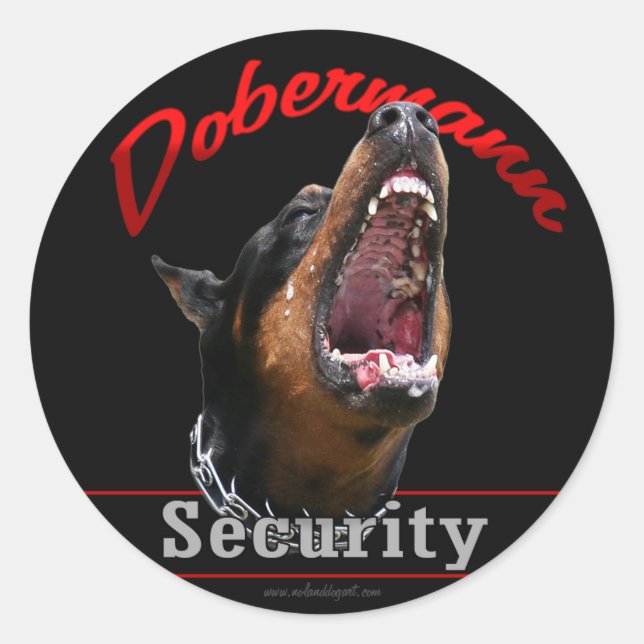 Adesivo Dobermann Security (Frente)