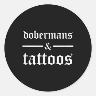 Adesivo Dobermans E Tattoos Engraçados Proprietário De Cac