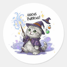Adesivo Dobra de Hocus Purrcus - Folha de Gato Escocês