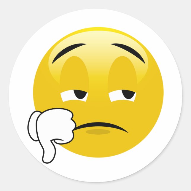 Adesivo Dobra-se, Sad Emoji Stickers (Frente)