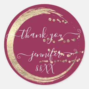 Adesivo Doce 16º Obrigado Dourado Salve A Data Rosa